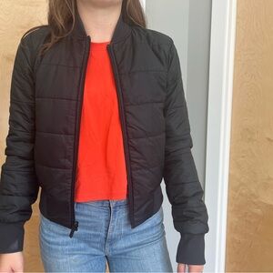 Reversible black lululemon bomber jacket